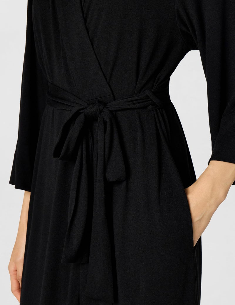 Natori Women's Shangri-La Robe,Black,Large - Image 4